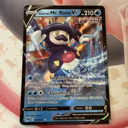 Pokemon Astral Radiance 49/189 Ultra Rare Holo Galarian Mr. Rime V NM-Mint - Image 1