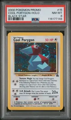 PSA 8 Cool Porygon #15 (Pokemon Black Star Promo) | NM-MINT - Image 1