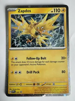 Cosmo Holo Zapdos 157 Scarlet & Violet Black Star Promo Pokemon TCG A - Image 1