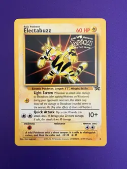 Pokemon - Electabuzz- WB The First Movie Promo - Black Star - WOTC - Image 1