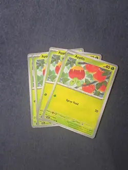 x4 Applin - (Common) 012/142 - Stellar Crown - Pokemon - Image 1