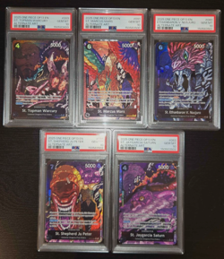One Piece OP13 - The Five Elders Alternate Arts - Sequential Set PSA 10 - Image 1