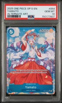 2025 ONE PIECE OP13-054 YAMATO ALTERNATE ART PSA 10 - Image 1