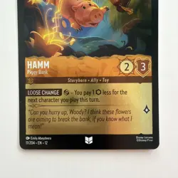 Disney Lorcana Hamm Piggy Bank Wilds Unknown 11/204 Uncommon Cold Foil NM - Image 4