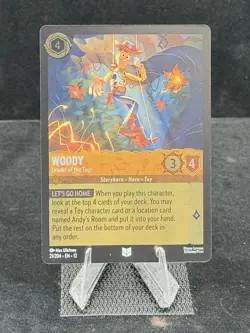 Disney Lorcana-Wilds Unknown-Woody-Leader of the Toys-#21-Cold Foil-M/NM - Image 4