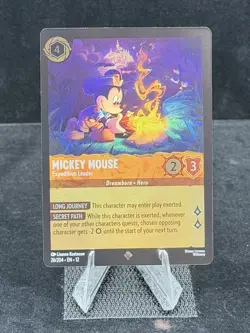 Disney Lorcana-Wilds Unknown-Mickey Mouse-Expedition Leader-#26-Cold Foil-M/NM - Image 4