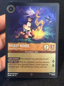 Mickey Mouse Expedition Leader 26/204 Wilds Unknown Disney Lorcana Cold Foil - Image 1