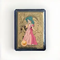 1998 Dragon Ball Z Gold Foil Pink Gown Bulma Card G9 JPP/AMADA - Image 1