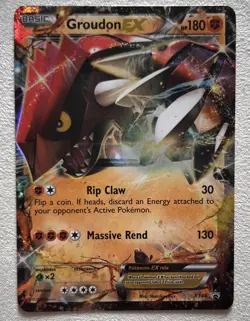 Pokemon TCG XY42 Groudon EX Black Star Promo Holo Card NM Condition - Image 1