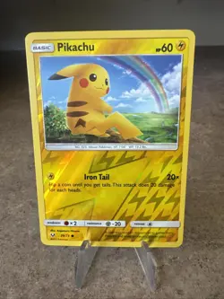 Pikachu 28/73 Reverse Holo Common Shining Legends Pokemon Card NM - Image 1
