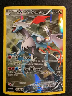 Pokemon Card TCG White Kyurem XY81 Black Star Promo Holo Full Art HP DAMAGED - Image 1