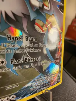 Pokemon Card TCG White Kyurem XY81 Black Star Promo Holo Full Art HP DAMAGED - Image 2