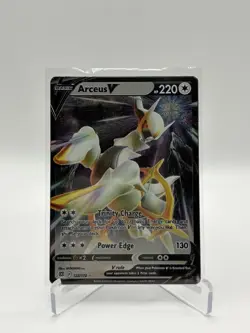 Pokemon TCG Arceus v Ultra Rare And Arceus VSTAR Metal Promo Cards - Image 2