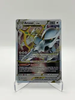 Pokemon TCG Arceus v Ultra Rare And Arceus VSTAR Metal Promo Cards - Image 3