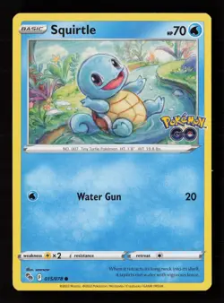 Squirtle 015/078 Pokemon GO Pokemon Card -B6 - Image 1