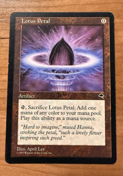 MTG Lotus Petal Tempest Fast Mana Artifact Legacy Commander LP - Image 1