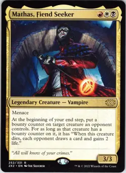 Mathas, Fiend Seeker 252 Rare Double Masters 2022 Magic: The Gathering Near Mint - Image 1