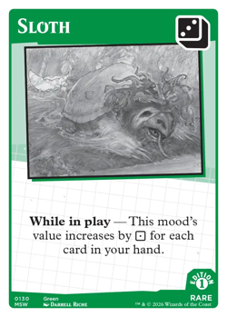 MTG Secret Lair Mood Swings 1st Edition Sloth Rare 0130 Mark Rosewater - Image 1