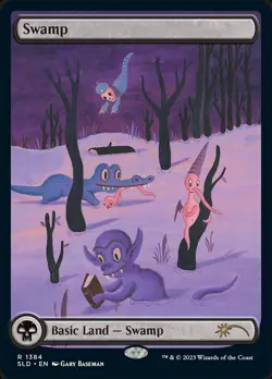 [MTG] Swamp (Foil) (Showcase) (1384) (SLD) NM - Image 1