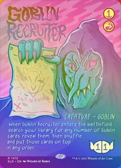 [MTG] Goblin Recruiter (Foil) (Showcase) (1313) (SLD) NM - Image 1