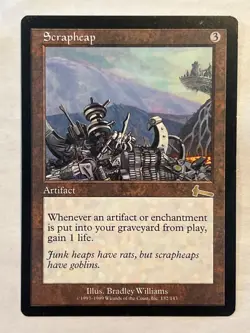 MTG - Scrapheap - Urza's Legacy - Rare - LP/MP - Magic the Gathering - Image 1