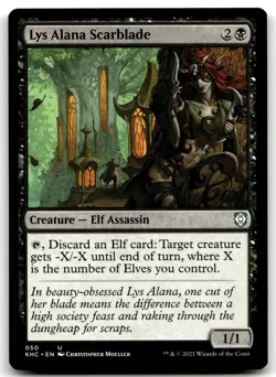 MTG Lys Alana Scarblade U Commander: Kaldheim 50 LP - Image 1