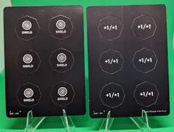 4x Punch Card (#1 & 2) | TOKEN | +1 Shield Counter SNC | MTG Magic Card - Image 1