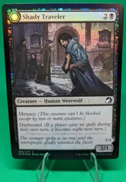 MTG Shady Traveler Stalking Predator Innistrad: Midnight Hunt 120/277 Foil - Image 1