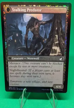 MTG Shady Traveler Stalking Predator Innistrad: Midnight Hunt 120/277 Foil - Image 2