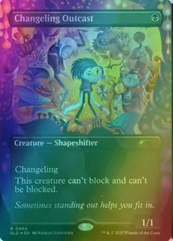 MTG Rainbow Foil Changeling Outcast Everyone's Invited Secret Lair - Image 1
