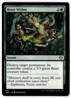 Beast Within LP* Commander Dominaria United ENGLISH 129 mtg -UnltdCards - Image 1