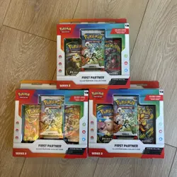 Pokemon TCG First Partner Illustration Collection Series 2 Promo 3 X Boxes - Image 1