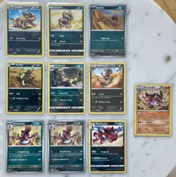 Vintage Pokemon Sandile, Krokorok, Krookodile 10 card Lot Cracked Ice holo rare - Image 1