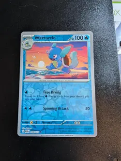 Wartortle 008/165 Uncommon 151 Pokemon Reverse Holo Near Mint - Image 1