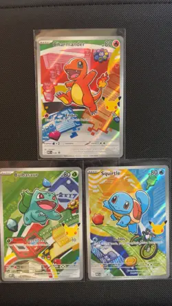 Pokemon TCG First Partner Illustration Collection Series 1 Kanto GEN 1 Starters - Image 1