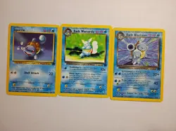 Pokemon Card Squirtle 68/82 Dark Wartortle 46/82 Dark Blastoise 20/82 NonHolo HP - Image 2