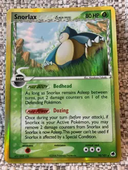 2006 Pokemon EX Delta Species Dragon Frontiers Snorlax #10/101 Rare Holofoil - Image 1