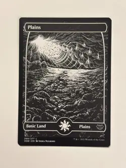 Plains Full Art (Showcase) Innistrad: Crimson Vow Magic the Gathering MTG - Image 1