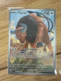 Pokemon TCG Tauros 096/086 Chaos Rising Full Art Holo - Image 1