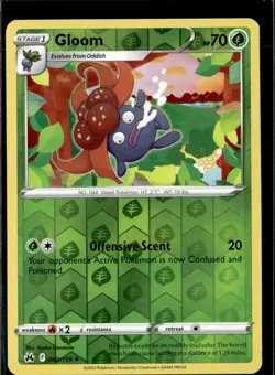 Pokemon Gloom 002/159 Crown Zenith Reverse Holo Uncommon - Image 1