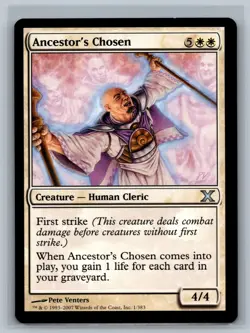 Magic The Gathering 10th Edition Ancestor's Chosen #1/383 MTG TCG CCG Tenth - Image 1