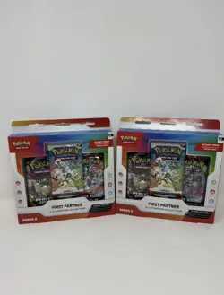 LOT OF 2 Boxes First Partner Illustration Collection Series 2 Pokemon IN HAND - Image 1