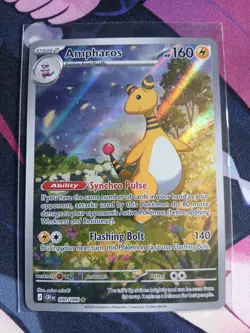 Ampharos 090/086 Me04: Chaos Rising Holo Pokemon Tcg Ar - Image 1