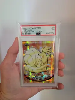 2000 POKEMON TOPPS CHROME NINETALES TEKNO PSA 7, POP 4 - Image 1