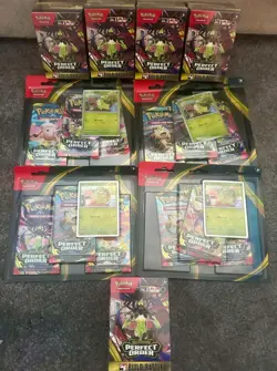 Pokemon TCG Mega Evolution Perfect Order bundle X5 B&B X4 TB - Image 1