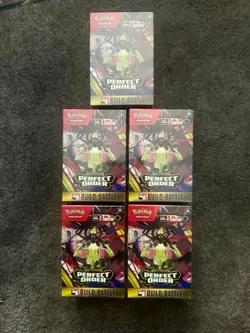 Pokemon TCG Mega Evolution Perfect Order bundle X5 B&B X4 TB - Image 2