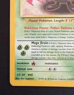 Erika's Vileplume Gym Heroes 5/132 Holo Rare Unlimited Pokemon TCG WOTC LP - Image 5