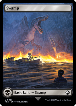 MTG magic 1x Swamp #23 (M/NM) Universes Beyond Jurassic World - Image 2