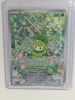 Pokemon TCG Petilil 091/086 Black Bolt Illustration Rare IR Holo NM - Image 1