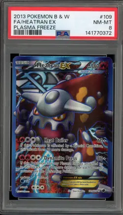 Pokemon Heatran EX Plasma Freeze Full Art #109 PSA 8 - Image 1